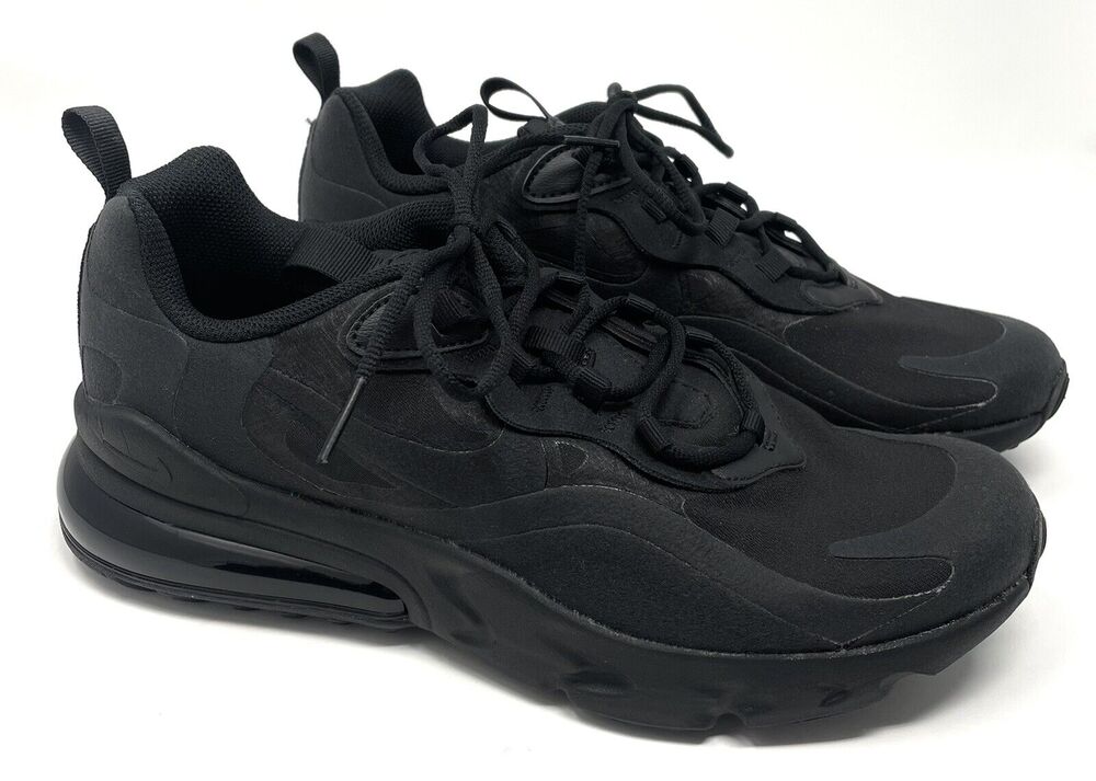 Nike Air Max 270 React GS Triple Black Size 7Y Youth = Womens 8.5 BQ0103 004